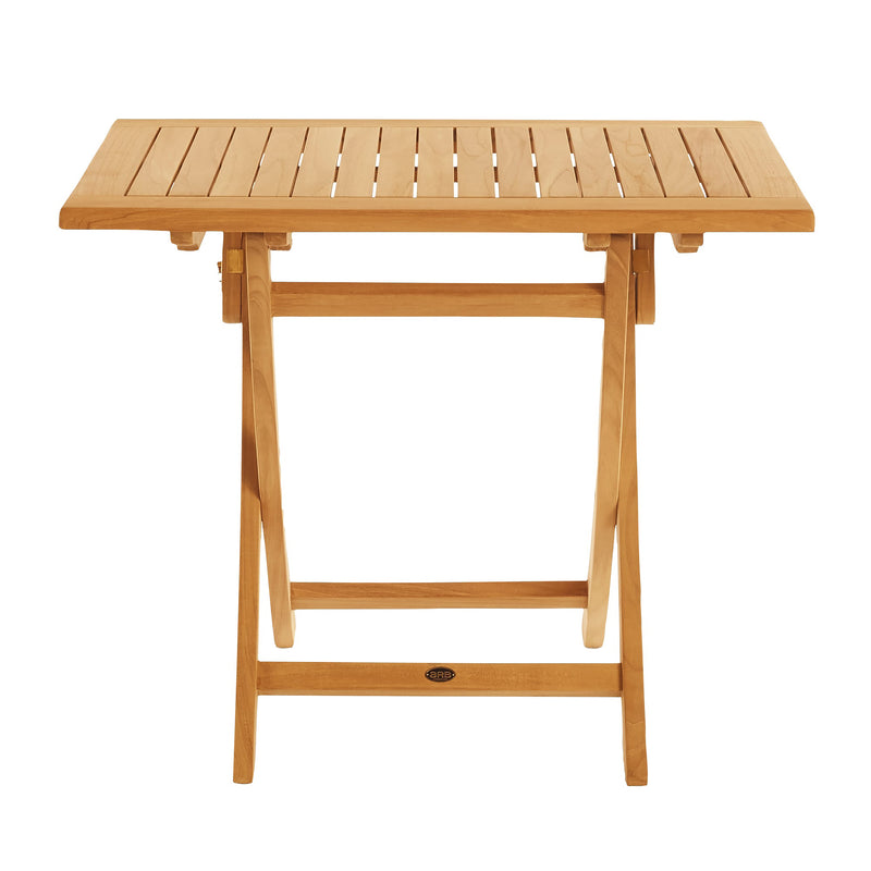 SET568-525 - Asia teak folding table - Rectangular 35" with 2 Colorado folding chairs