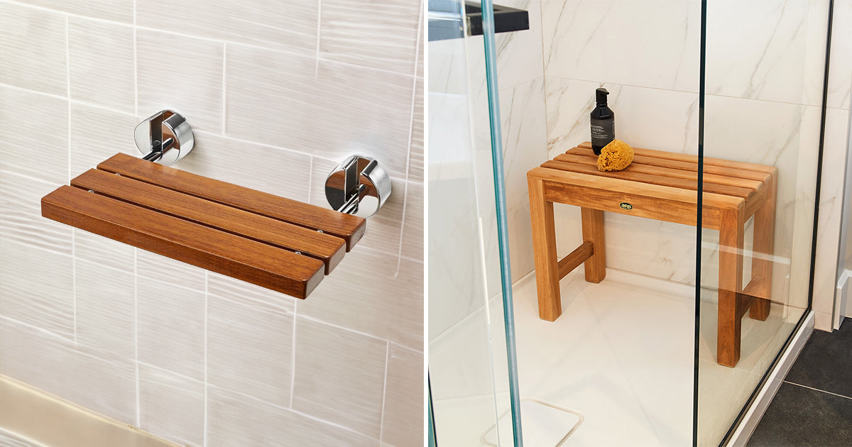 Wall-Folding vs. Stand-Alone Teak Shower Benches: Which Is Better ...