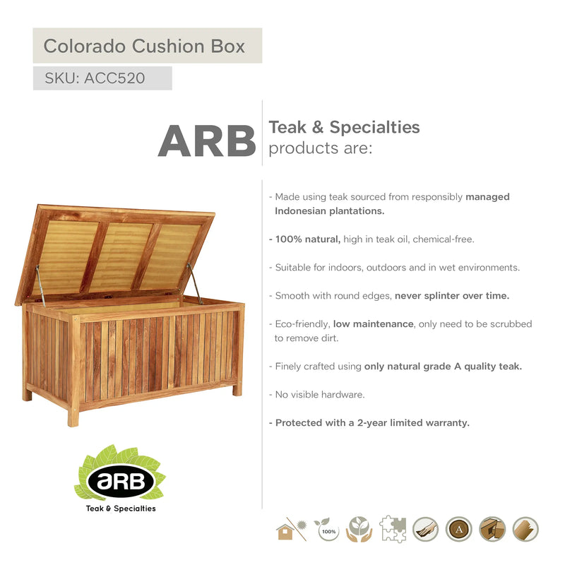 Teak Deck Box Colorado