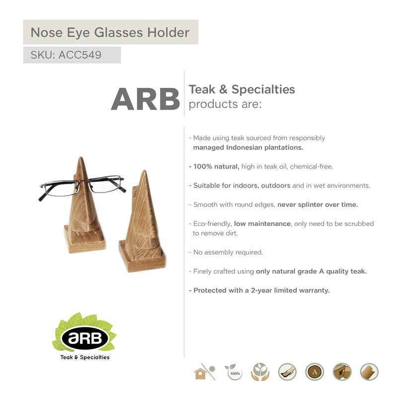 Teak Nose Eyeglasses Holder