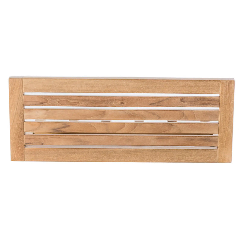 Teak Wall Shelf with 6 hooks