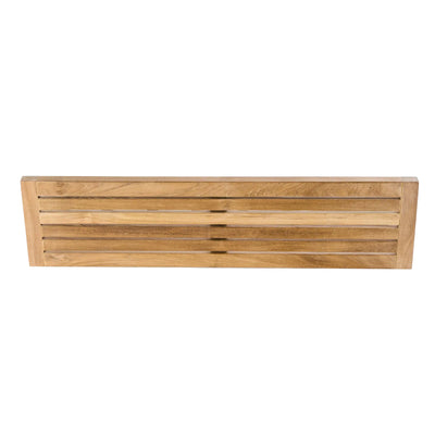 Teak Wall Shelf with 8 hooks