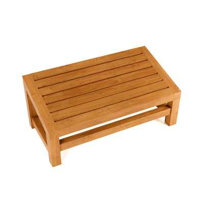 Teak Squatting Toilet Angled Footstool 24" (60 cm)