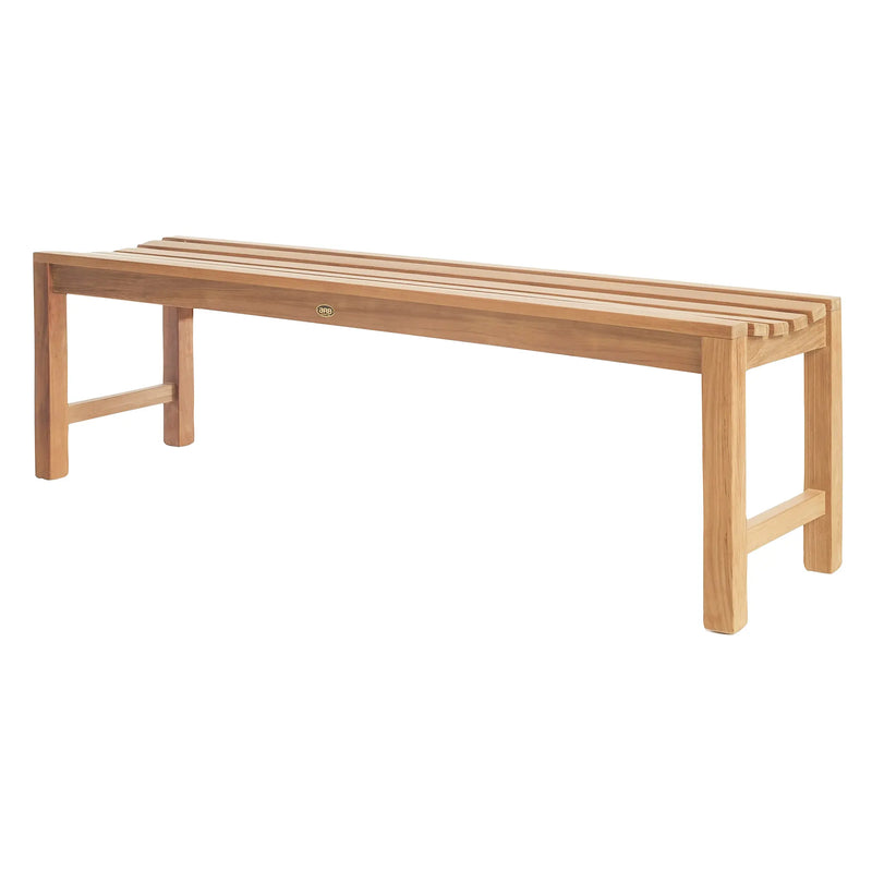 Teak Shower Bench Curved 59" (150 cm)