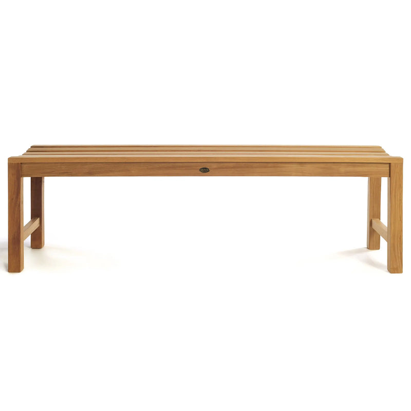 Teak Shower Bench Curved 59" (150 cm)