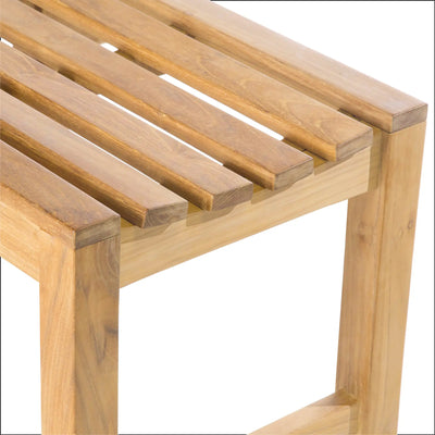 Teak Shower Bench Curved 24" (60 cm)