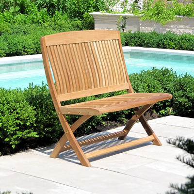 Teak Folding Bench Colorado