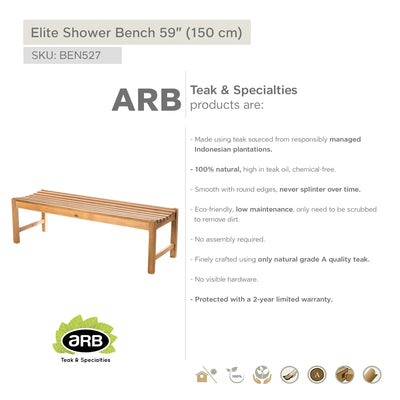 Teak Bench Elite 59" (150 cm)