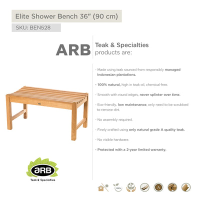 Teak Bench Elite 36" (90 cm)