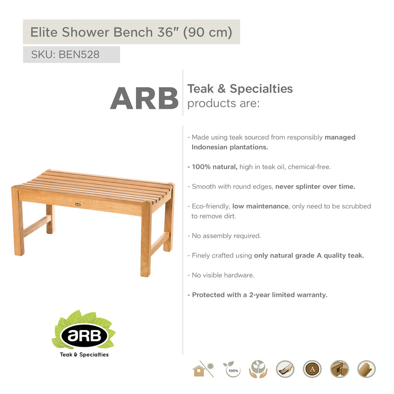 Teak Bench Elite 36" (90 cm)