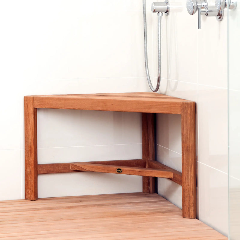 Teak Shower Bench Fiji corner 31" (80 cm)