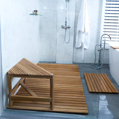 Teak Shower Bench Fiji corner 31" (80 cm)