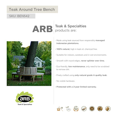 Teak Tree Round Bench 87" (220 cm)