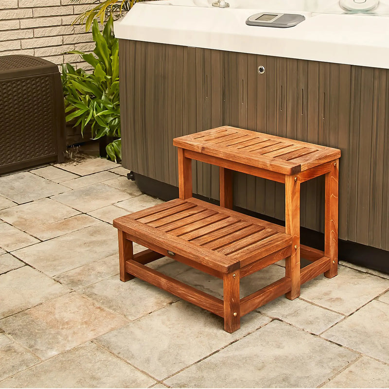 Teak Hot tub step 24" (60 cm)