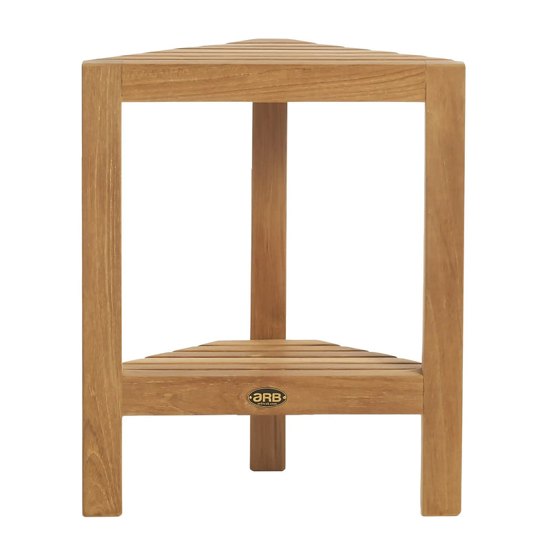 Teak Corner Footrest Fiji 15" (37 cm) with shelf