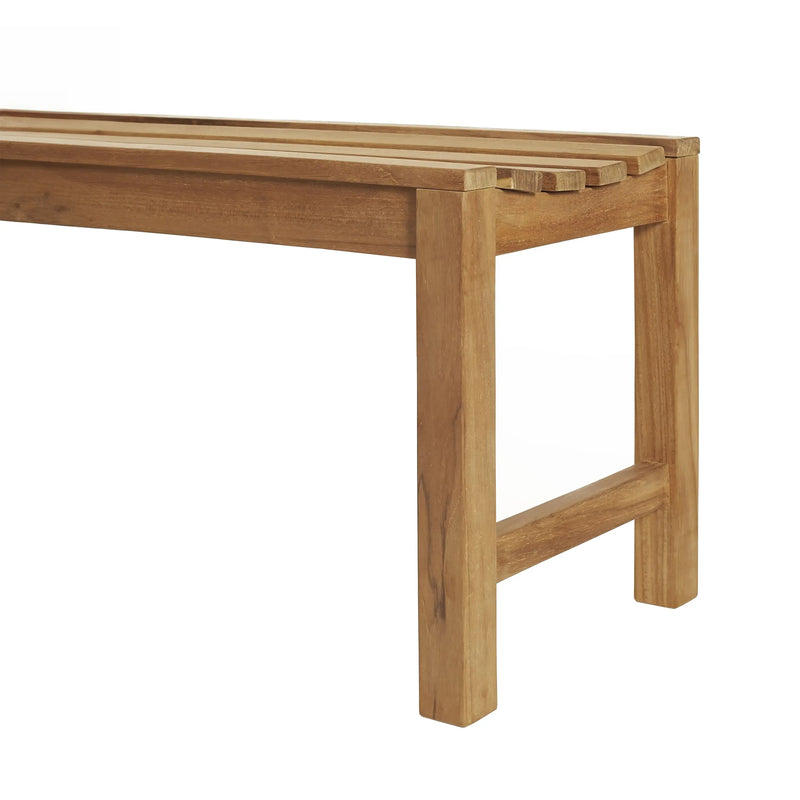 Teak Shower Bench Curved 71" (180 cm)