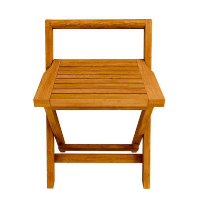 Teak Shower Bench Folding 16" (40 cm) with handle