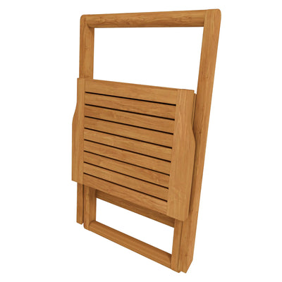 Teak Shower Bench Folding 16" (40 cm) with handle