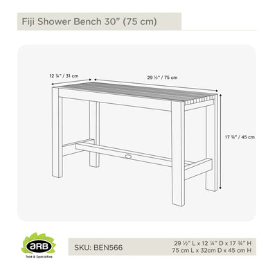 Teak Shower Bench Fiji 30" (75 cm)