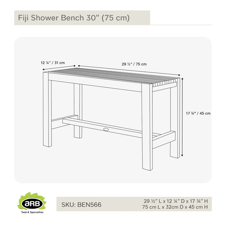 BEN566 - Banco de ducha Fiji de 30" (75 cm)