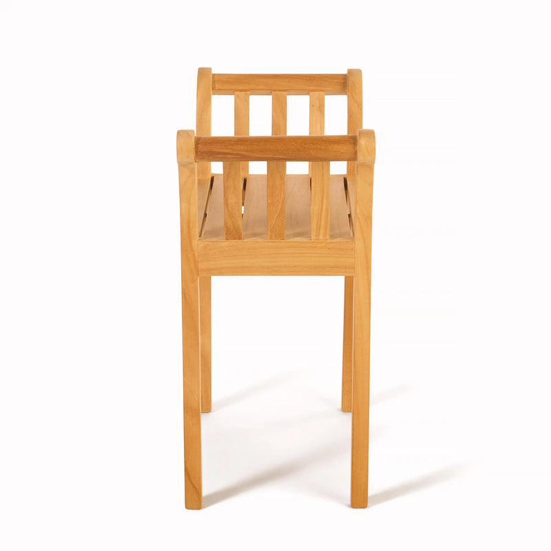 Teak Backless Bench-Stool Empire with Handles