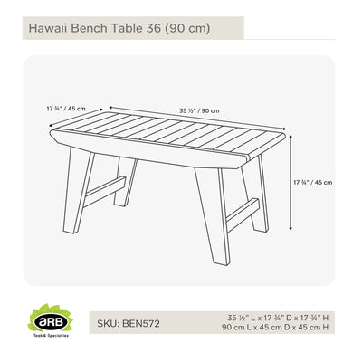 BEN572 - Hawaii Banco / mesa de 36" (90 cm)