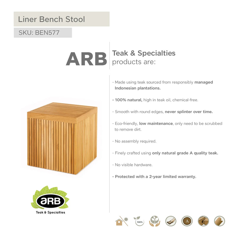 Teak Bench Liner 18" (45 cm)