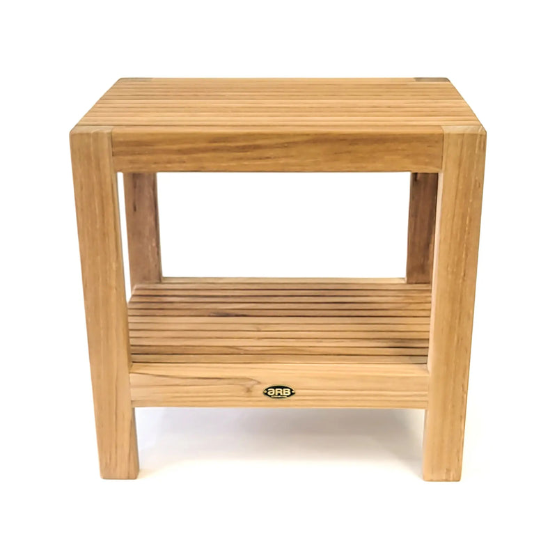 Teak Shower Bench Fiji 18" (45 cm) with Shelf