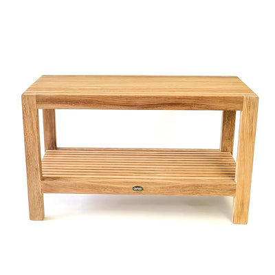 Teak Shower Bench Fiji 30" (75 cm) with Shelf