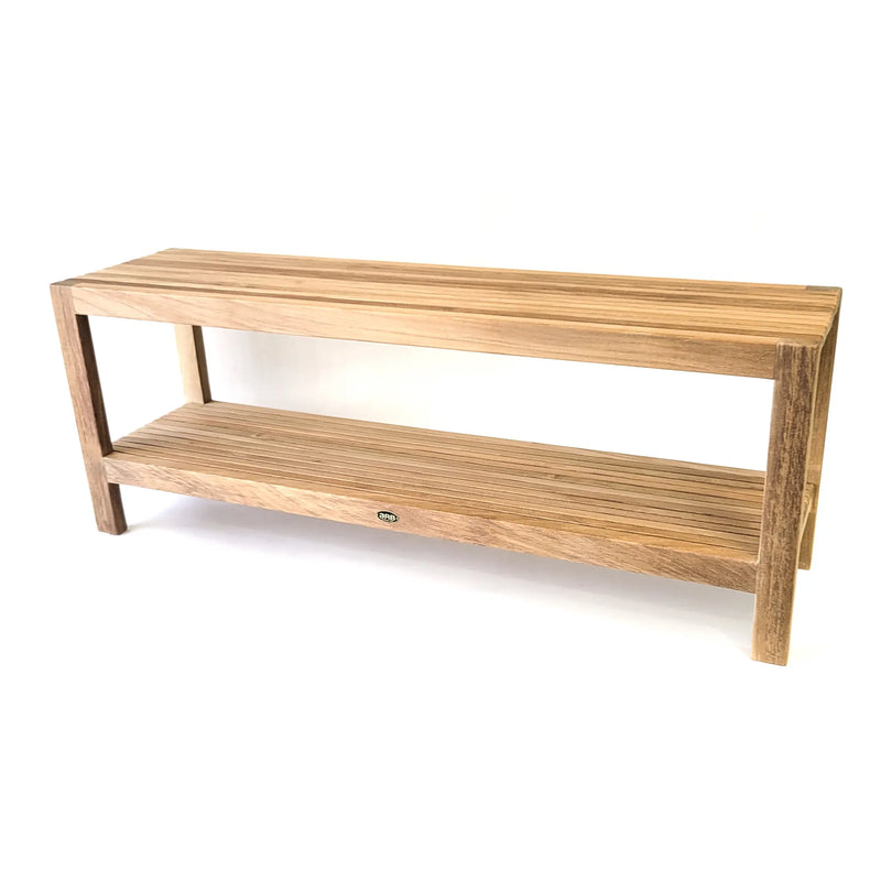 Teak Shower Bench Fiji 47" (120 cm) with Shelf