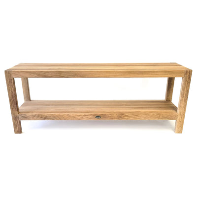 Teak Shower Bench Fiji 47" (120 cm) with Shelf