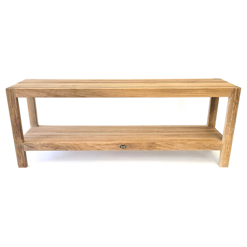 Teak Shower Bench Fiji 47" (120 cm) with Shelf