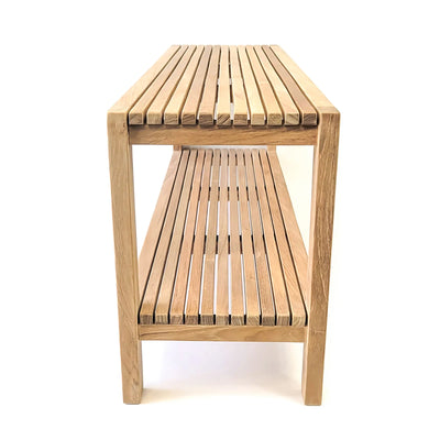 Teak Shower Bench Fiji 47" (120 cm) with Shelf