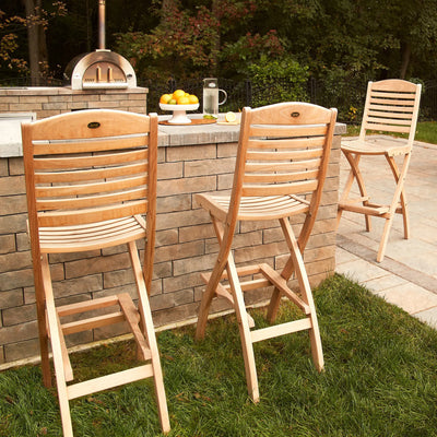 Teak Folding Bar Chair Manhattan