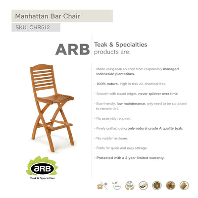 CHR512 - Manhattan Silla de bar plegable