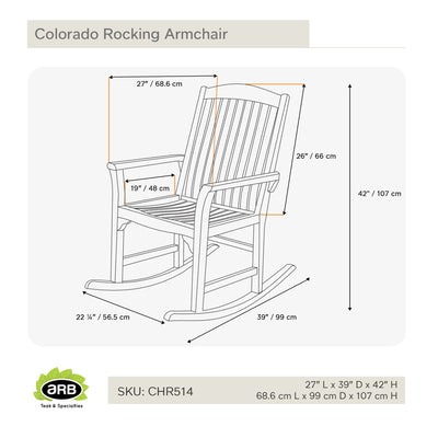 Teak Rocking Chair Colorado