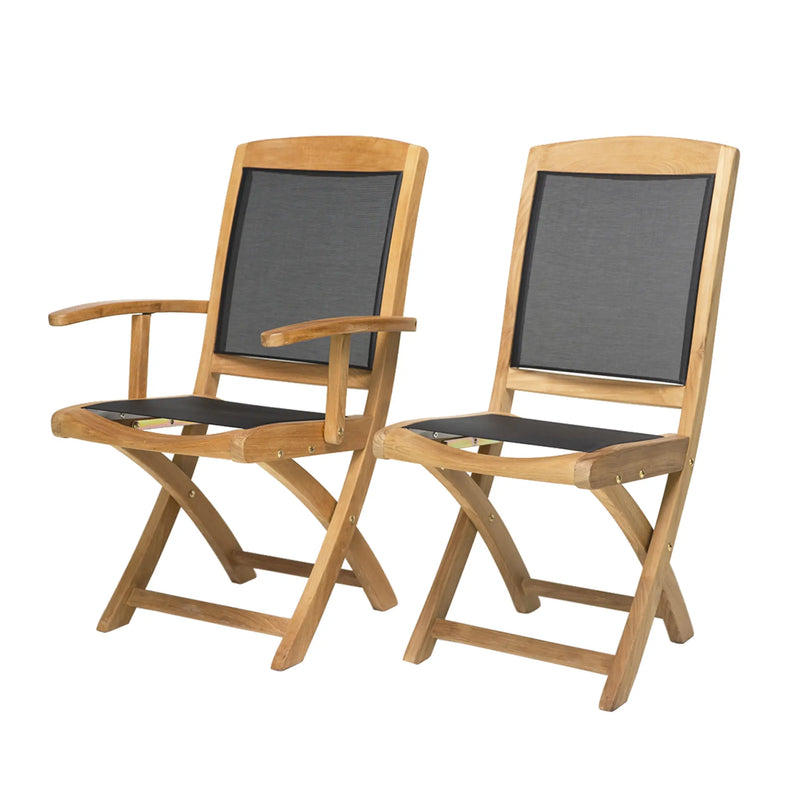 Teak & Textilene Folding Chair Colorado