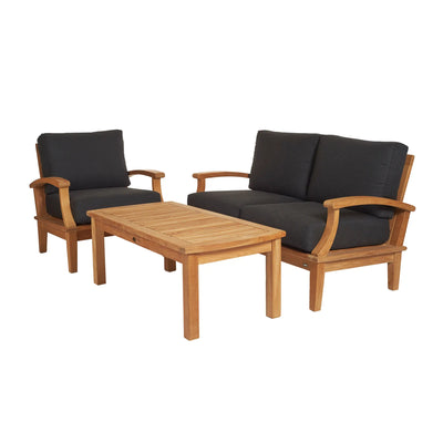 Teak Deep Seating Loveseat Villa