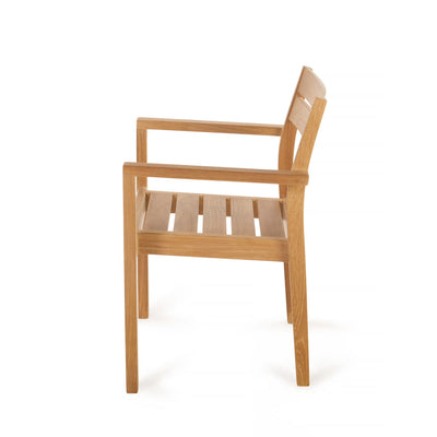 Teak Dining Armchair Stackable Stellar