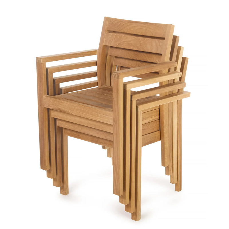 Teak Dining Armchair Stackable Stellar