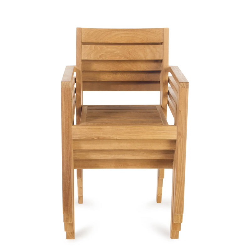 Teak Dining Armchair Stackable Stellar