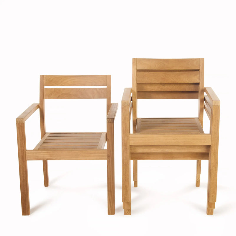 Teak Dining Armchair Stackable Stellar