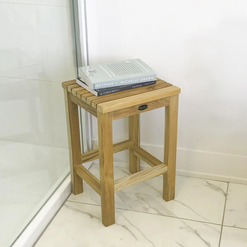 Teak Shower Bench Sun 12" (30 cm)