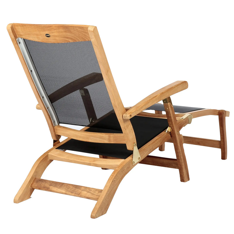 Teak & Textilene Steamer Chair Lounger Colorado