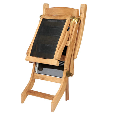 Teak & Textilene Steamer Chair Lounger Colorado