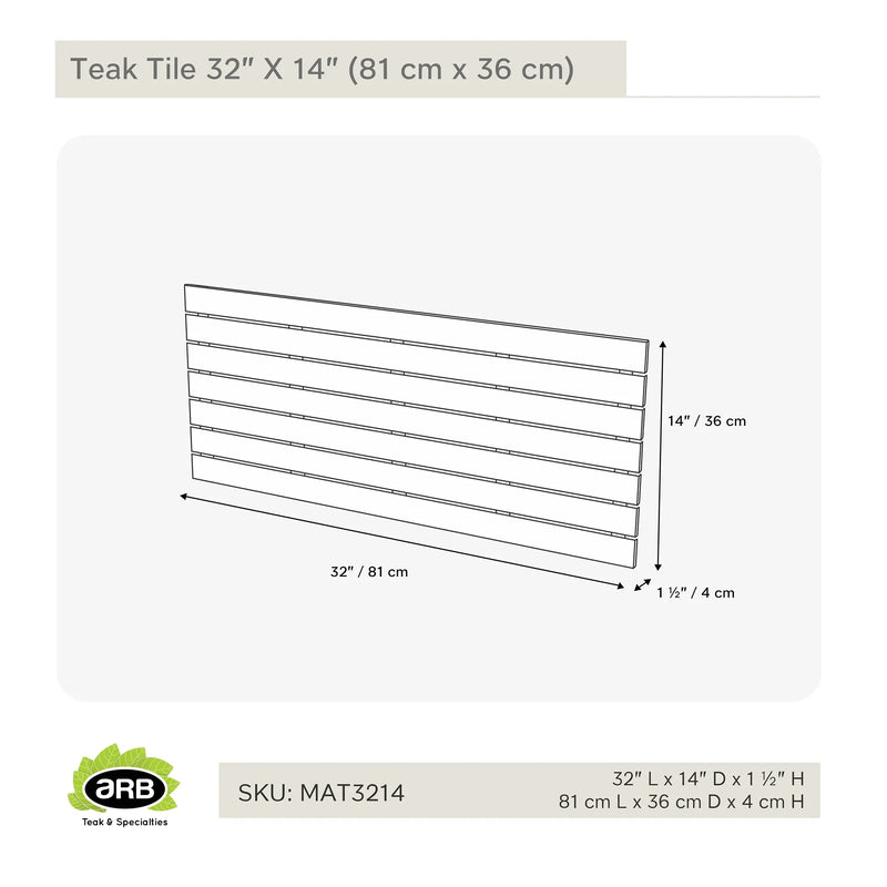 MAT3214 - Estera de Baño de 32" X 14"  (81 cm x 35.5 cm)