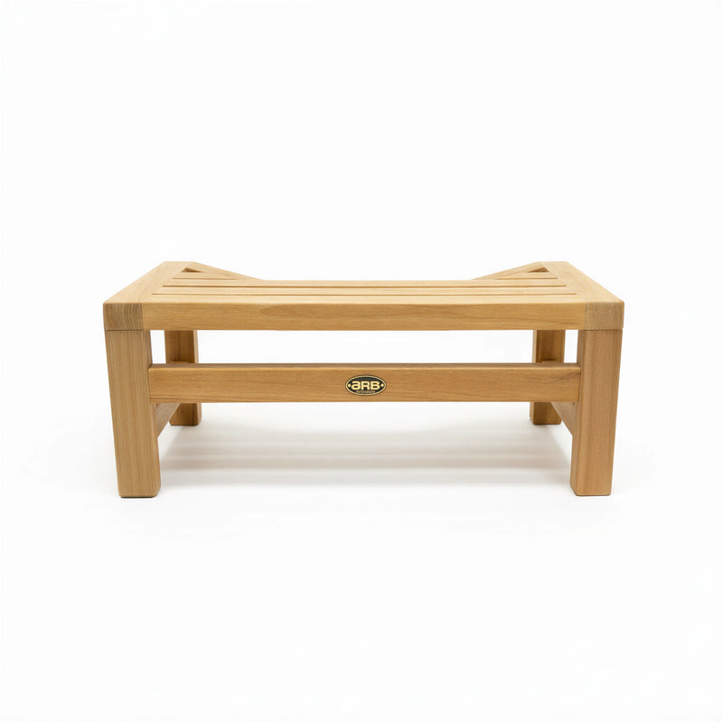 Teak Squatting Toilet Stool | 8" Height x 20" Wide | Luxury Washroom Footrest