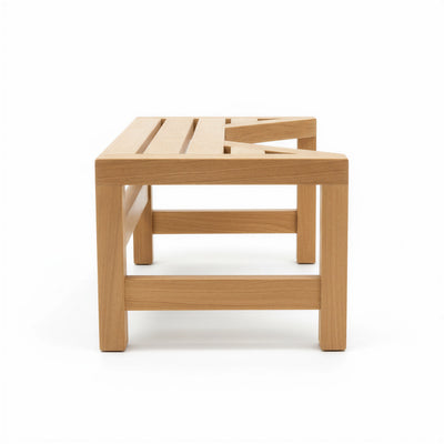 Teak Squatting Toilet Stool | 8" Height x 20" Wide | Luxury Washroom Footrest