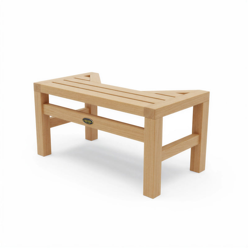 Teak Squatting Toilet Stool | 10" Height x 20" Wide | Luxury Washroom Footrest