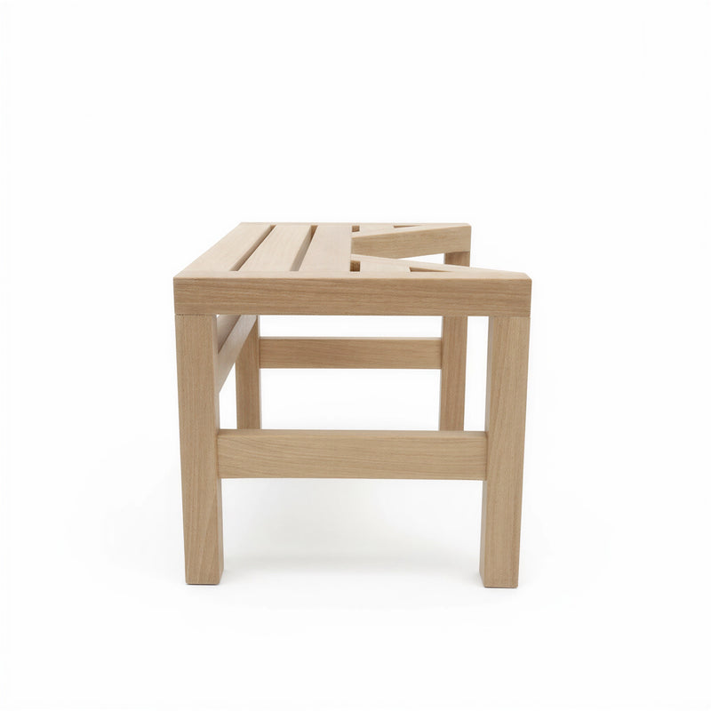 Teak Squatting Toilet Stool | 10" Height x 20" Wide | Luxury Washroom Footrest